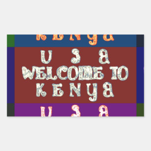 Hakuna Matata Welcome to Kenya.png Rectangular Sticker