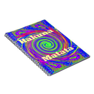 Hakuna Matata – Whirl Design with Vibrant Colours Spiral Notebook