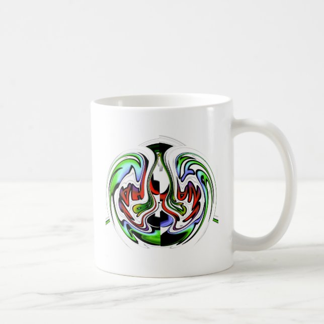 Hakuna Matata with Abstract Whirl and Gradients Coffee Mug (Right)