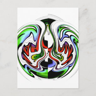 Hakuna Matata with Abstract Whirl and Gradients Postcard