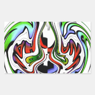 Hakuna Matata with Abstract Whirl and Gradients Rectangular Sticker