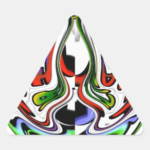 Hakuna Matata with Abstract Whirl and Gradients Triangle Sticker