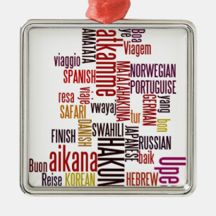 Hakuna Matata word Metal Tree Decoration