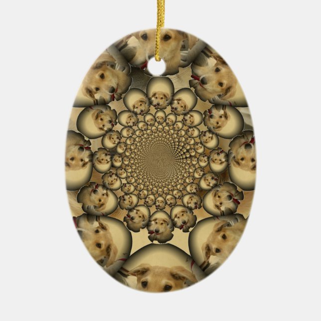 Hakuna Matta Puppies and Dogs infinity amazing sty Ceramic Tree Decoration (Front)