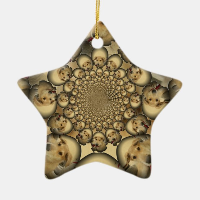 Hakuna Matta Puppies and Dogs infinity amazing sty Ceramic Tree Decoration (Front)