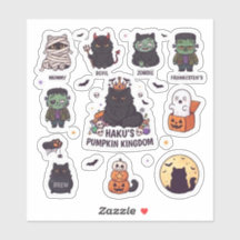 Haku's Pumpkin Kingdom Cute Black Cat Halloween