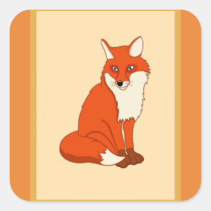 Hala the Fox Square Sticker
