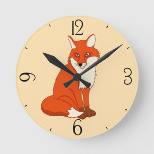 Hala the Good Fox Round Clock