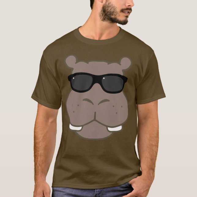 Halcyon Hippo Graphic Tee (Brown) (Front)