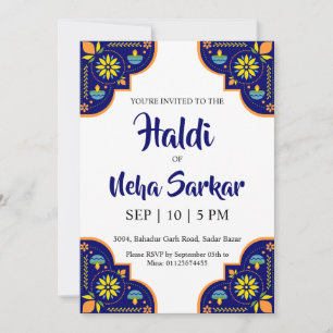 haldi ceremony invitation