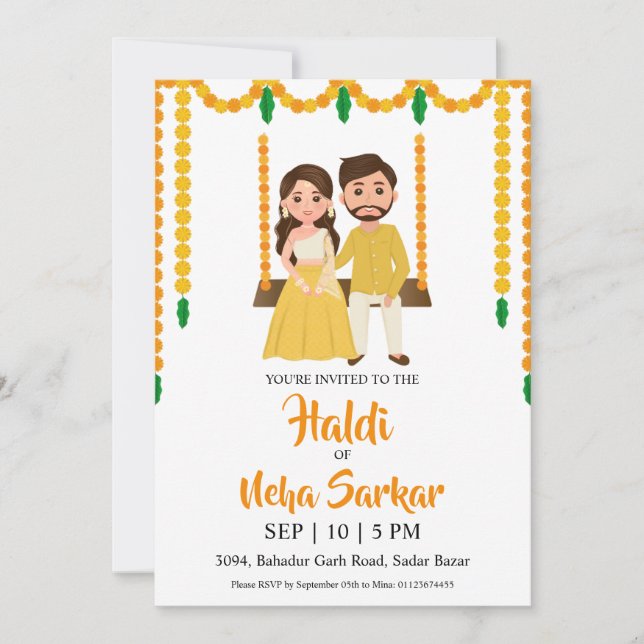 haldi ceremony invitation (Front)
