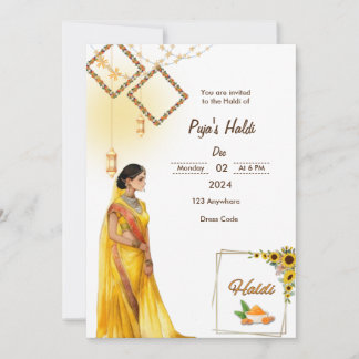 Haldi ceremony invitation