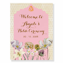  Haldi Ceremony Welcome Sign / Poster 