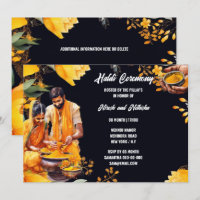 Haldi Indian purification ceremony turmeric floral