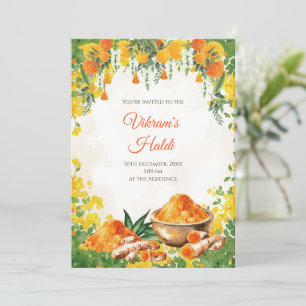 Haldi invites as Haldi invitation Holud invitation