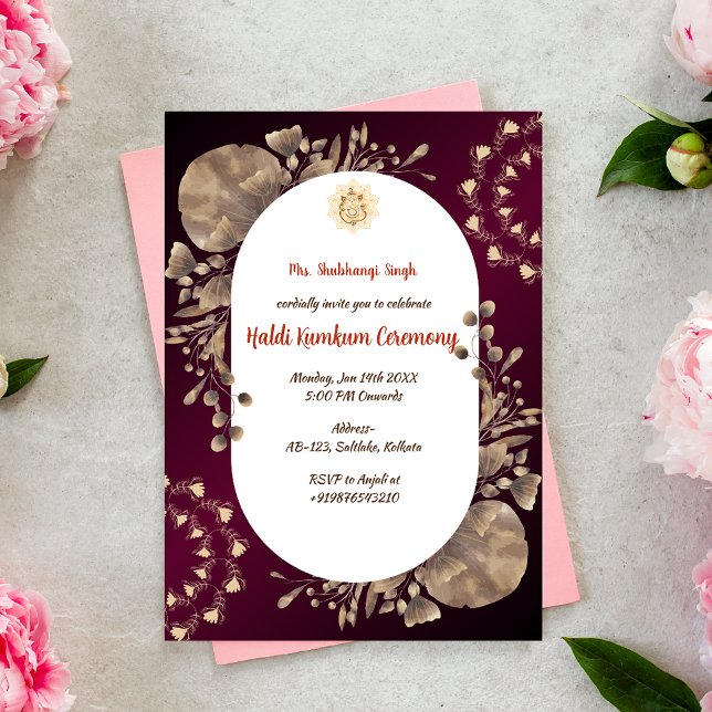 Haldi Kumkum Ceremony Invitation (Creator Uploaded)