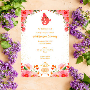 Haldi Kumkum Ceremony Invitation