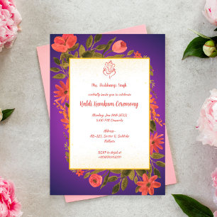 Haldi Kumkum Ceremony Invitation