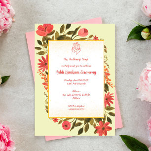 Haldi Kumkum Ceremony Invitation