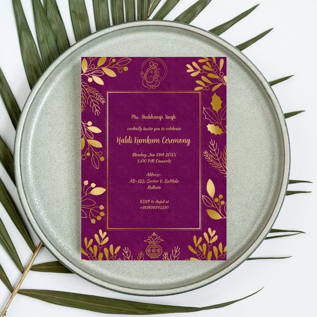 Haldi Kumkum Ceremony Invitation (Creator Uploaded)