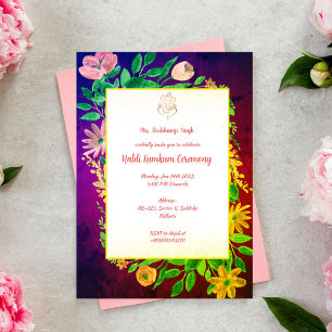 Haldi Kumkum Ceremony Invitation