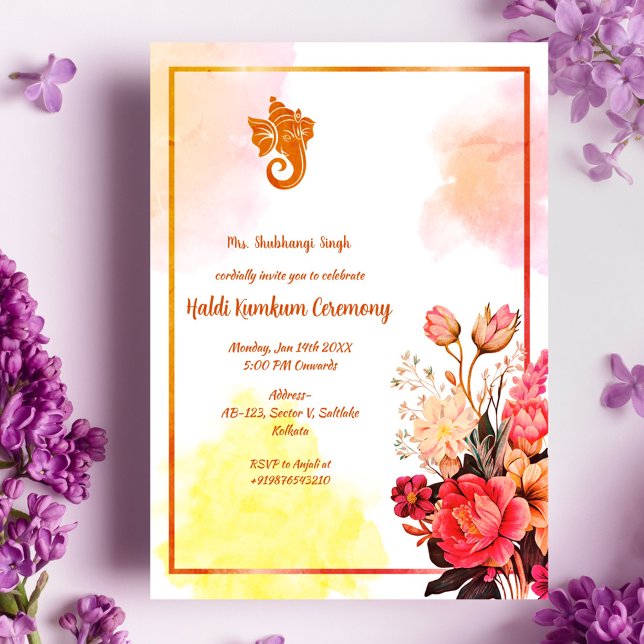 Haldi Kumkum Ceremony Invitation (Creator Uploaded)