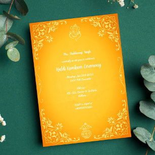 Haldi Kumkum Ceremony Invitation