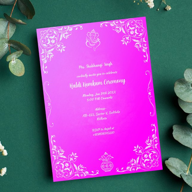 Haldi Kumkum Ceremony Invitation (Creator Uploaded)