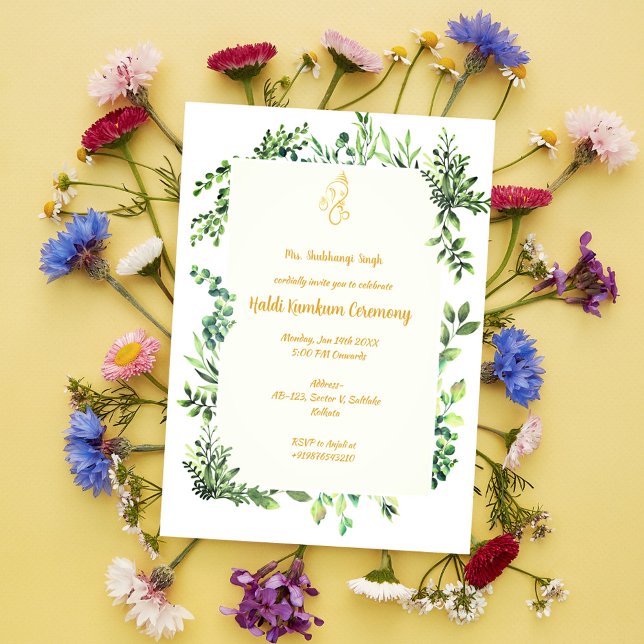 Haldi Kumkum Ceremony Invitation (Creator Uploaded)