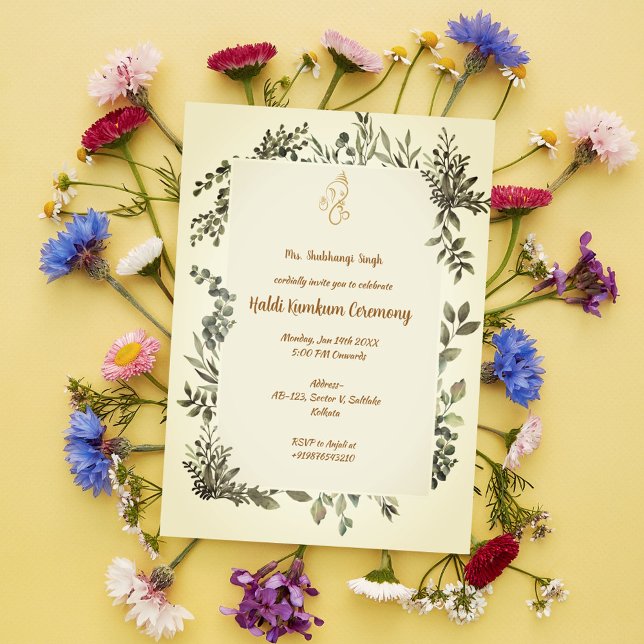 Haldi Kumkum Ceremony Invitation (Creator Uploaded)