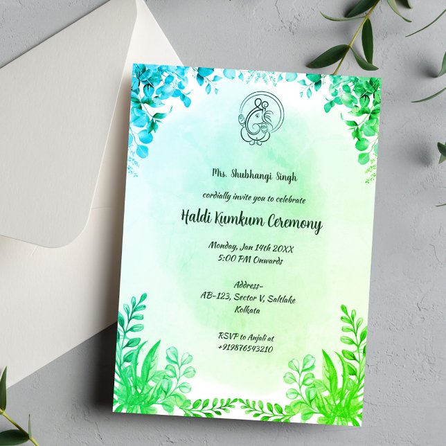 Haldi Kumkum Ceremony Invitation (Creator Uploaded)