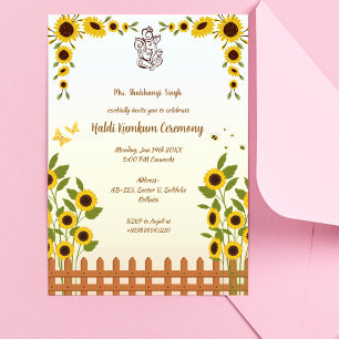 Haldi Kumkum Ceremony Invitation