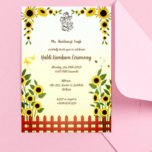 Haldi Kumkum Ceremony Invitation