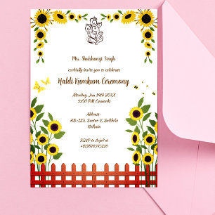 Haldi Kumkum Ceremony Invitation