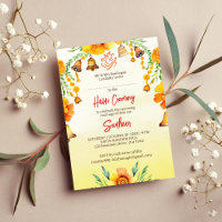 Haldi marigolds and bells Indian wedding template