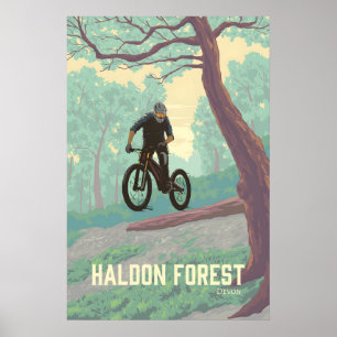 Haldon Forest Mountain Biking Travel Poster