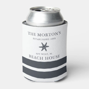 Hale Blue Starfish Family Beach House Can Cooler
