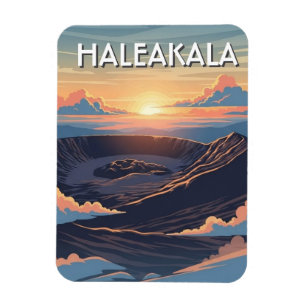 Haleakala Crater Maui Hawaii Travel Magnet