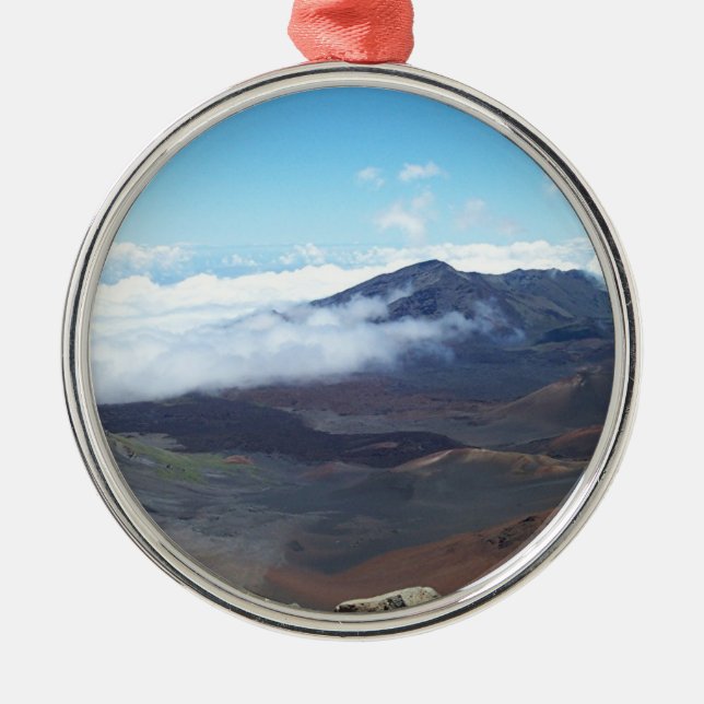Haleakala, Hawaii Metal Tree Decoration (Front)