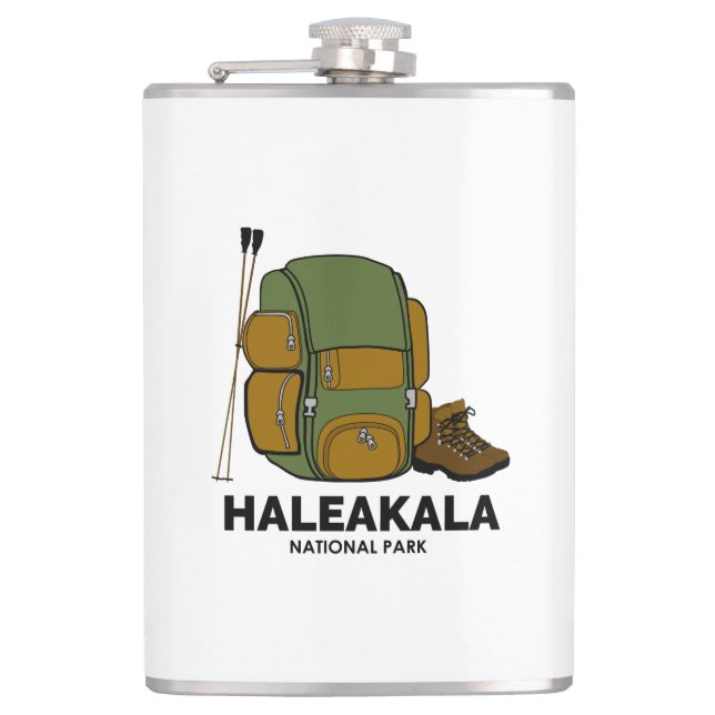 Haleakala National Park Backpack Hip Flask (Front)