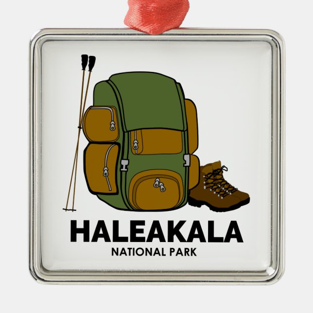 Haleakala National Park Backpack Metal Tree Decoration (Front)