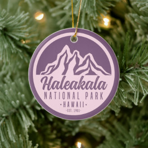 Haleakala National Park Hawaii Ceramic Tree Decoration