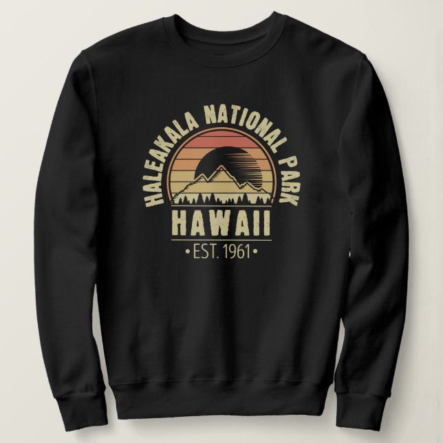 Haleakala National Park Hawaii Retro Sweatshirt (Design Front)