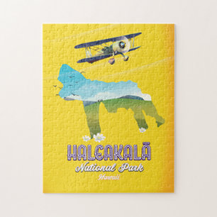 Haleakalā national park, Hawaii travel map Jigsaw Puzzle