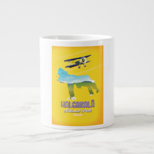 Haleakalā national park, Hawaii travel map Large Coffee Mug