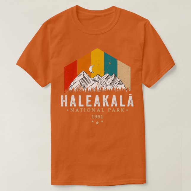 Haleakala National Park Maui Hawaii 1961 Retro Sun T-Shirt (Design Front)