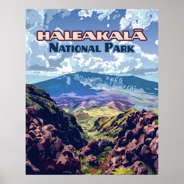 Haleakala National Park Maui Volcano Hawaii Poster (Front)