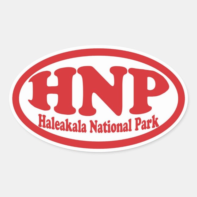Haleakala National Park red oval sticker (Front)