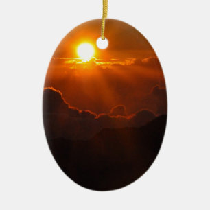 Haleakala Sunrise in Hawaii Ceramic Tree Decoration