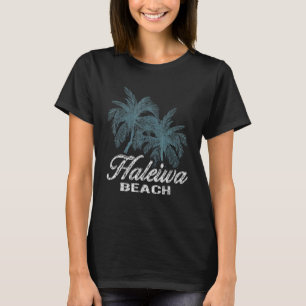 Haleiwa Beach Hawaii Two Big Palms T-Shirt